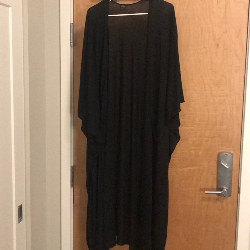 Long black kimono